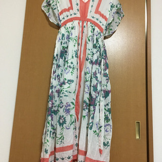 ［古着］着心地最高。ワンピース。ガーゼ生地 裏地もガーゼです。ボ...