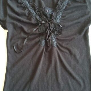 『LODISPOTTO』ストライプTシャツ  &  『SUNNY DAISY』 黒Tシャツ二枚セット   M　値下げ⤵の画像