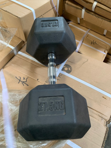 ヘックスラバーダンベル 27.5kg  2個