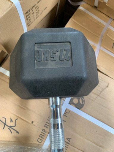 ヘックスラバーダンベル 27.5kg  2個