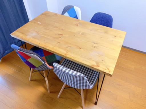 ダイニング テーブル イームズチェア セット