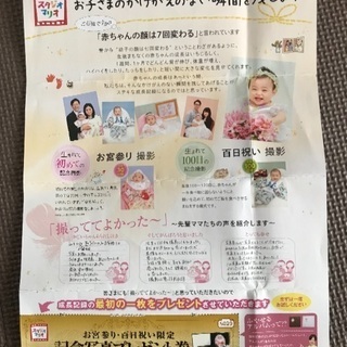 スタジオマリオ  記念写真プレゼント券