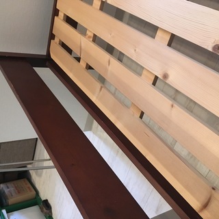 すのこベッド　シングル　ベッド下収納可能　かさ上げ器具付の画像