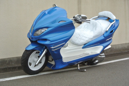 【YAMAHA マジェスティ】ブルー×ホワイトカラー！！夏仕様フルカスタム！！