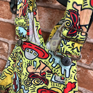 ヒスミニ×キースヘリングコラボのサロペット、オーバーオールの画像