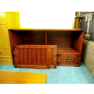札幌 昭和レトロ風【和風家具 民芸調 水屋箪笥】幅105cm たんす タンス