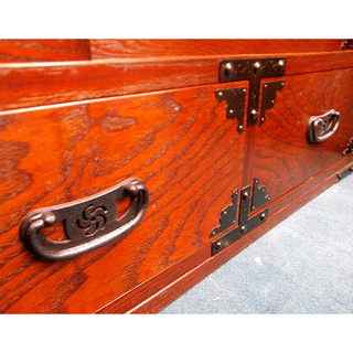 札幌 昭和レトロ風【和風家具 民芸調 水屋箪笥】幅105cm たんす タンス