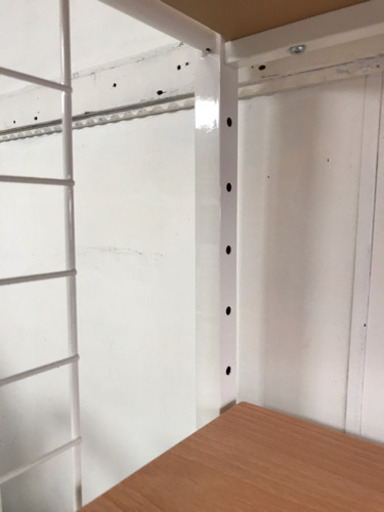 スチール製 冷蔵庫ラック ホワイト　＃家具