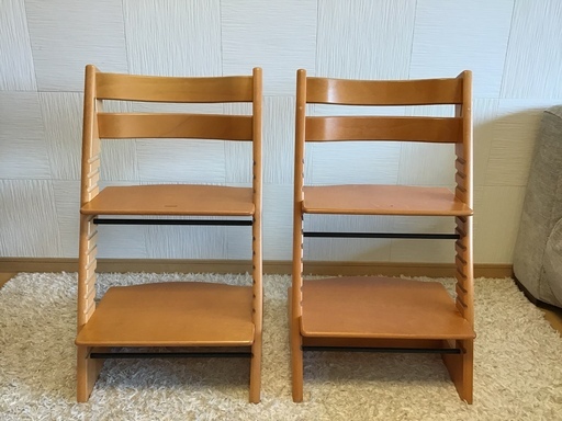 【7/8 追記および訂正】正規品/中古品 STOKKE ストッケ トリップトラップ チェア 旧型 ナチュラル ノルウェー 2脚