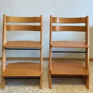 【7/8 追記および訂正】正規品/中古品 STOKKE ストッケ トリップトラップ チェア 旧型 ナチュラル ノルウェー 2脚