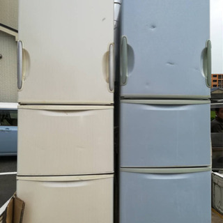 SHARP両開き3ドア冷蔵庫345L 7月8日に動作確認済 完動