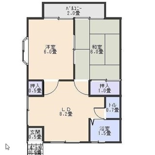鹿嶋コーワⅡ　201号室/２ＤＫ/ペット可/駐車場２台可/鹿嶋市和 - 鹿嶋市