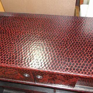 鎌倉彫 和茶棚 和茶タンス 箪笥 幅約85cm 食器棚 和室