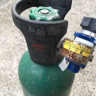 液化炭酸ガス ボンベ 残量計 レギュレータ付き 5kg 充填容器 アサヒビールの画像