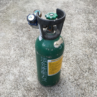 液化炭酸ガス ボンベ 残量計 レギュレータ付き 5kg 充填容器 アサヒビールの画像