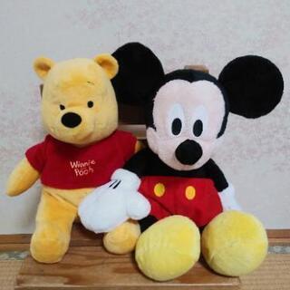 ミッキー&プーさん　ぬいぐるみ