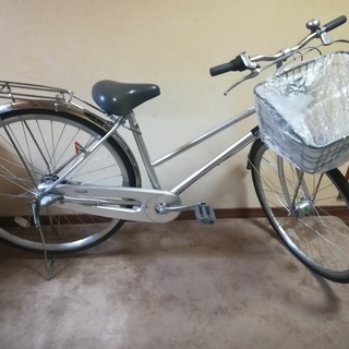CHACLE 中古自転車 27インチ 3段切り替え カゴ新品 ノ...