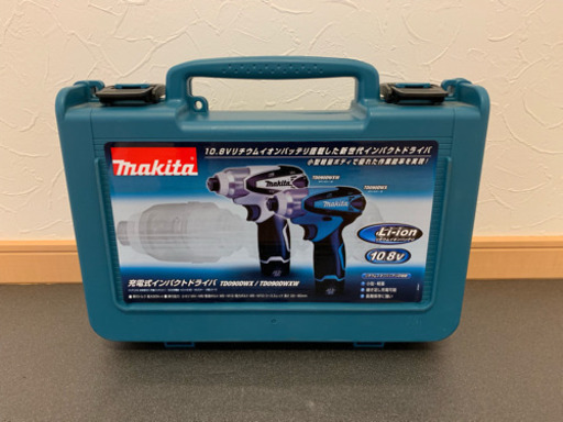 《新品》マキタ(Makita) 充電式インパクトドライバ 10.8V 1.3Ah 青 バッテリー2個付き TD090DWX