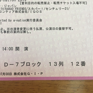 a-nation ライブチケット 青森港 【最終値下げ】の画像