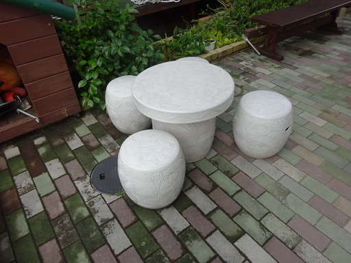 陶器のﾍﾞﾝﾁﾃ-ﾌﾞﾙ