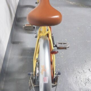 18インチ　自転車　クリームイエローの画像