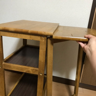 キャスター付き折りたたみワゴン(蝶番外れてます)の画像