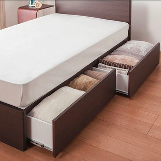 値下げ！】セミダブルベッド | 大収納引き出し | ホテル専用マットレス