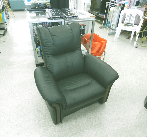 リクライニングチェア ソファ 1人掛け グリーン ソファー 緑  ☆ PayPay(ペイペイ)決済可能 ☆ 札幌市 北区 屯田