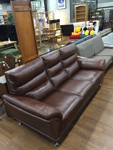 3人掛けソファー　ブラウン　売場展開中！！！