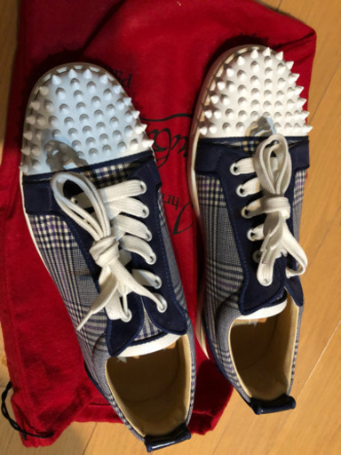 クリスチャンルブタン CHRISTIAN LOUBOUTIN スニーカー 42 ジャガード×レザー×スエード×エナメル（レザー） メンズ
