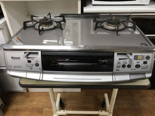 リンナイ都市ガス用 ガスコンロ ガラストップ 中古