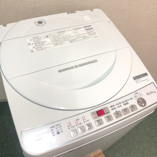 配達無料地域あり＊極美品＊SHARP 2018年製 大容量6キロ＊買うならコレッ！＊