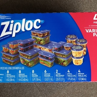 コストコで買ったジップロック24個セット