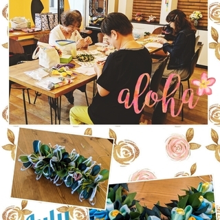 ハワイアンリボンレイ 『北千住～ピー君カフェ～月イチlesson』の画像