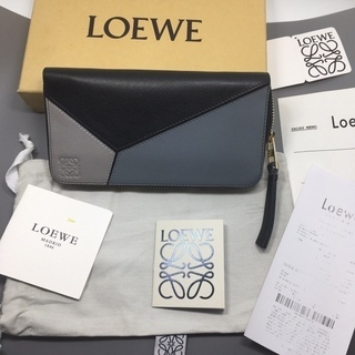 LOEWE ロエベ アナグラム レザー ファスナー 長財布 ウォ...
