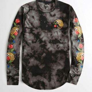 新品【HOLLISTER】 ホリスター　ブラックタイダイ：M(日...