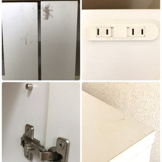 【あげます】2口コンセント電源付き ミニ食器棚 リビングボードの画像