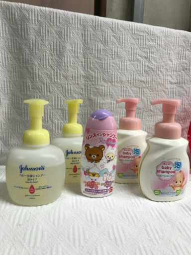 牛乳ベビーシャンプーとジョンソン全身シャンプー