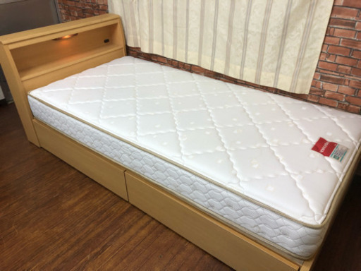 【送料無料】【USED】フランスベッド シングルサイズベッド マットレスセット