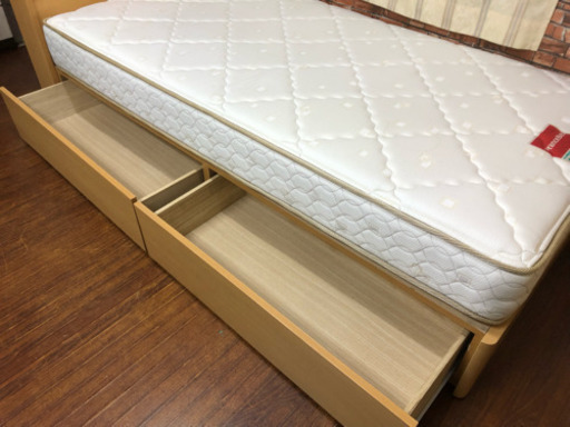 【送料無料】【USED】フランスベッド シングルサイズベッド マットレスセット