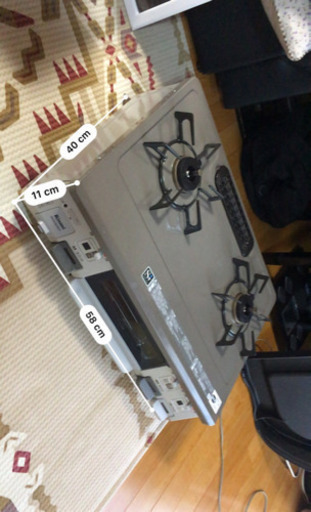 【値下げしました！】ガス台 2口コンロ グリル未使用 ほぼ新品