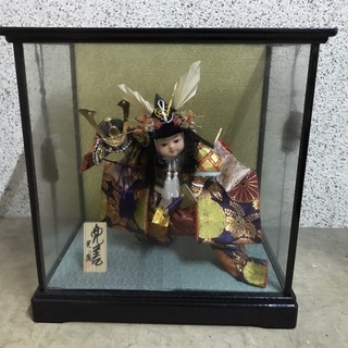 五月人形 兜差 光陽作 ガラスケース付