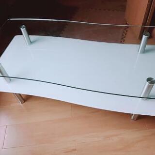 値下げ交渉あり！🌸🍃変形型 ガラスローテーブル🌸🍃