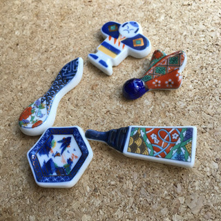 【差し上げます】お正月用 箸置き5個セット 中古品の画像
