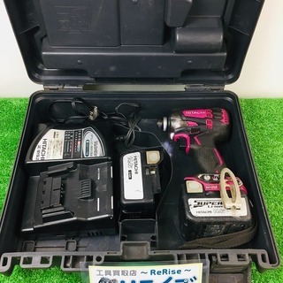 日立工機 14.4V コードレスインパクトドライバー WH14DDL2 バッテリー2個 充電器付き【リライズ野田愛宕店】【店頭取引限定】【中古品】1点限り早い者勝ち！