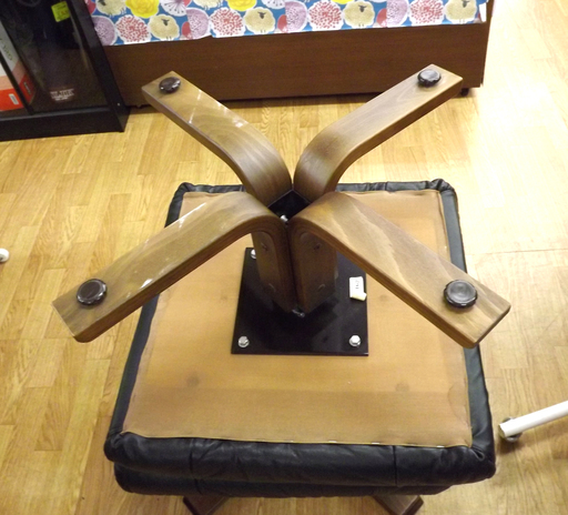 冨士ファニチア オットマン スツール 本皮 黒 札幌 西岡店