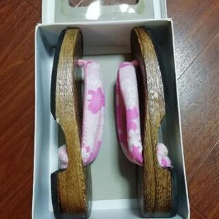 下駄23.5～24cm 軽くて履きやすい ピンク 鼻緒が柔らかいの画像