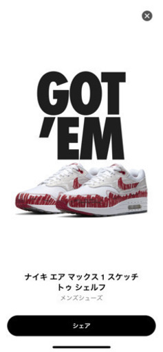 ナイキ エアマックス1 SKECH TO SHELF