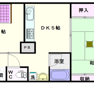 【川原ビル】1号タイプ！2ＤＫタイプ！ええやん桜川！！