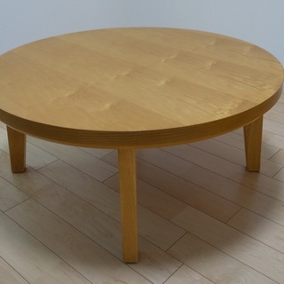 木製円形テーブル　円卓（ジャンク）